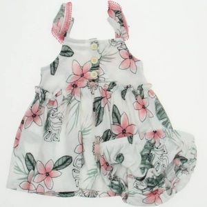 Jessica Simpson Dress 2 Pieces White Pink Floral